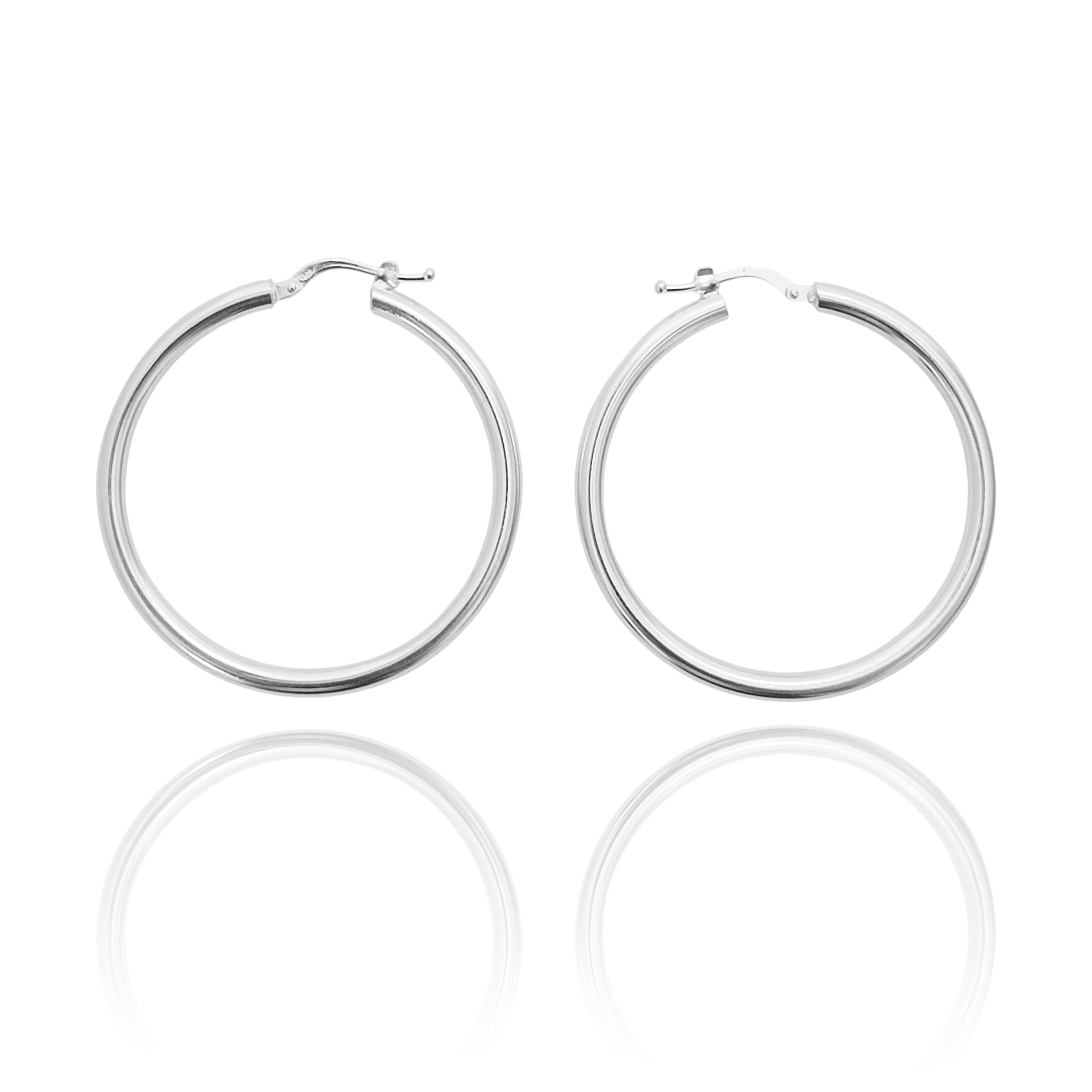 AROS ARGOLLA 40 BISAGRA PLATA FINA 925 - 2