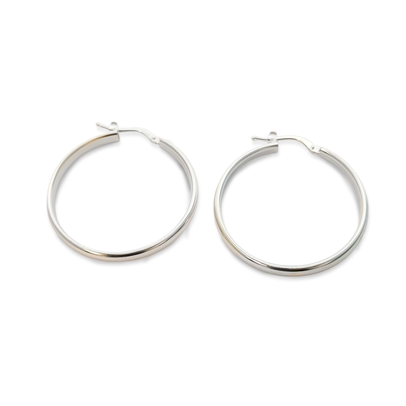 AROS ARGOLLA 32MM BISAGRA PLATA FINA 925 - 1