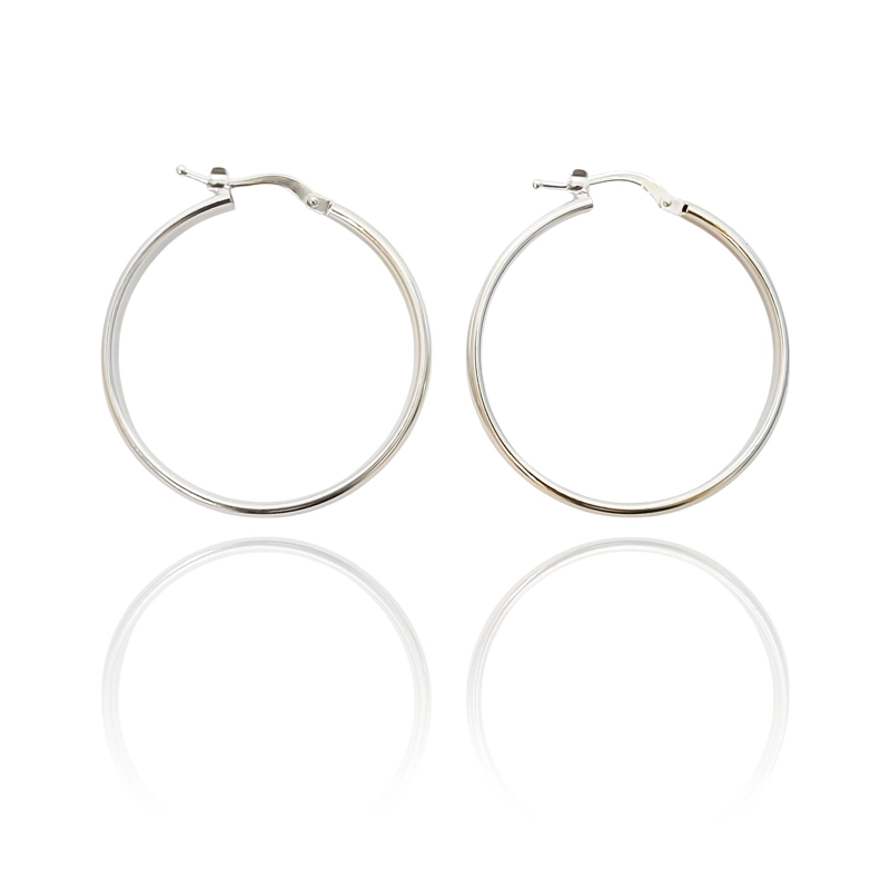 AROS ARGOLLA 32MM BISAGRA PLATA FINA 925 - 2