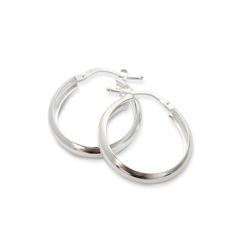 AROS ARGOLLA BISAGRA 21 MM PLATA FINA 925 - 1