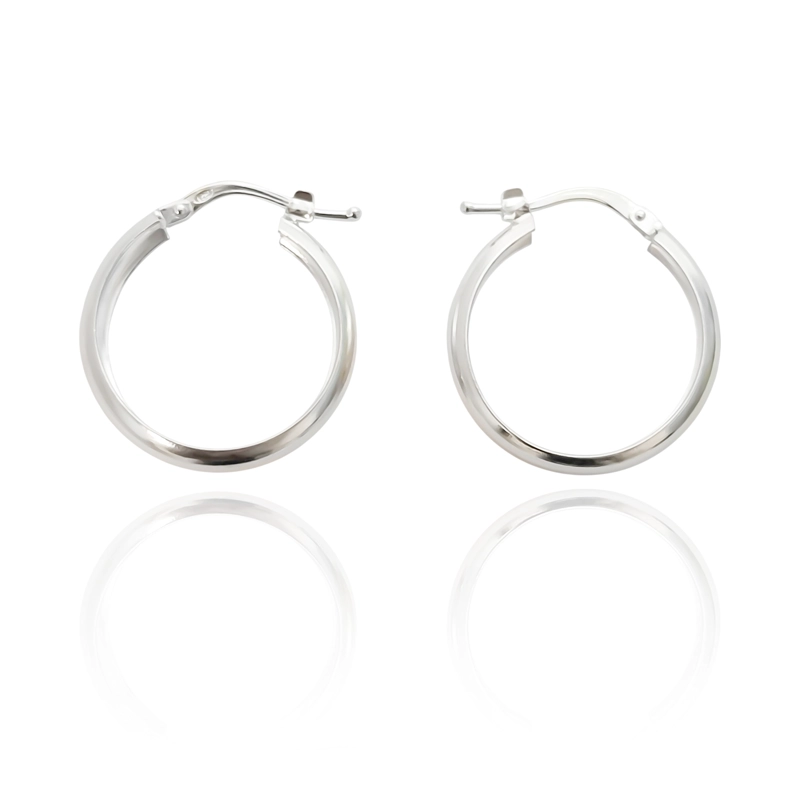 AROS ARGOLLA BISAGRA 21 MM PLATA FINA 925 - 2