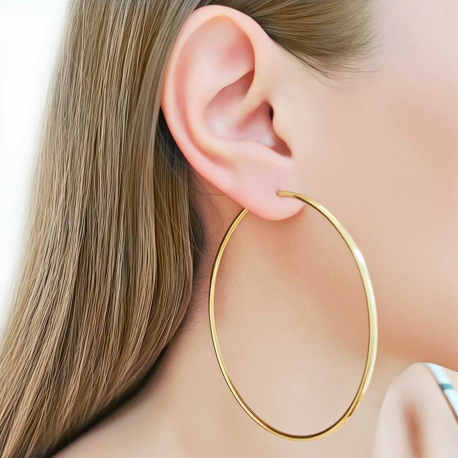 AROS ARGOLLAS 72 MM ENCHAPADO ORO 18K - 3