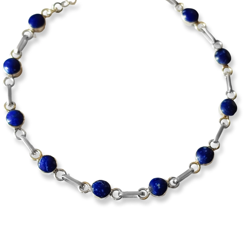 PULSERA MINI CÍRCULO LAPISLÁZULI PLATA FINA 950 - 1