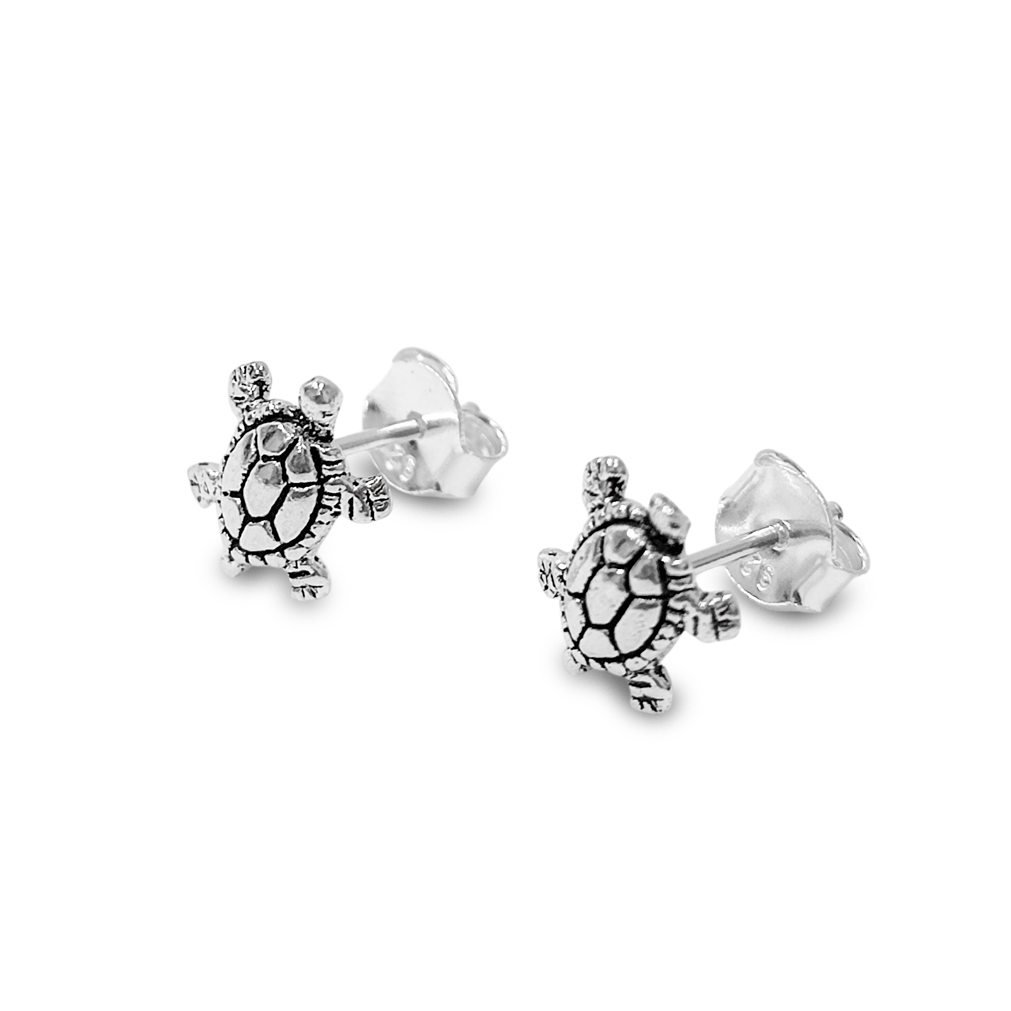 AROS MINI TORTUGA PLATA FINA 925 - 2