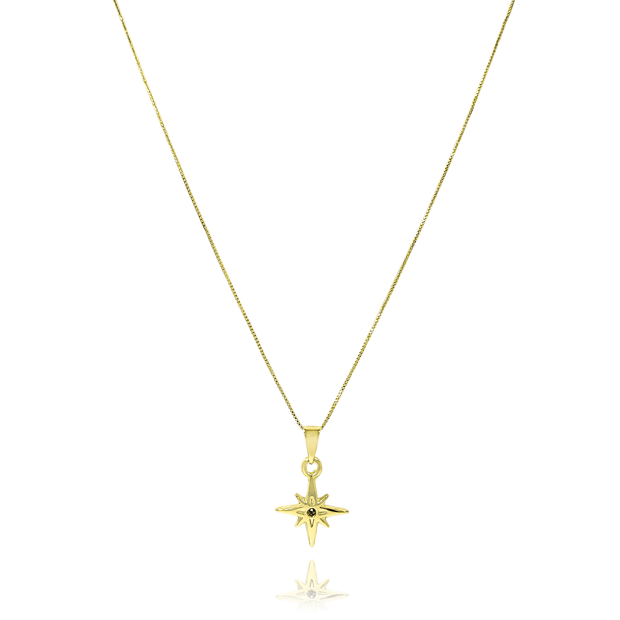 COLLAR ESTRELLA FUGAZ ENCHAPADO ORO 18K - 1