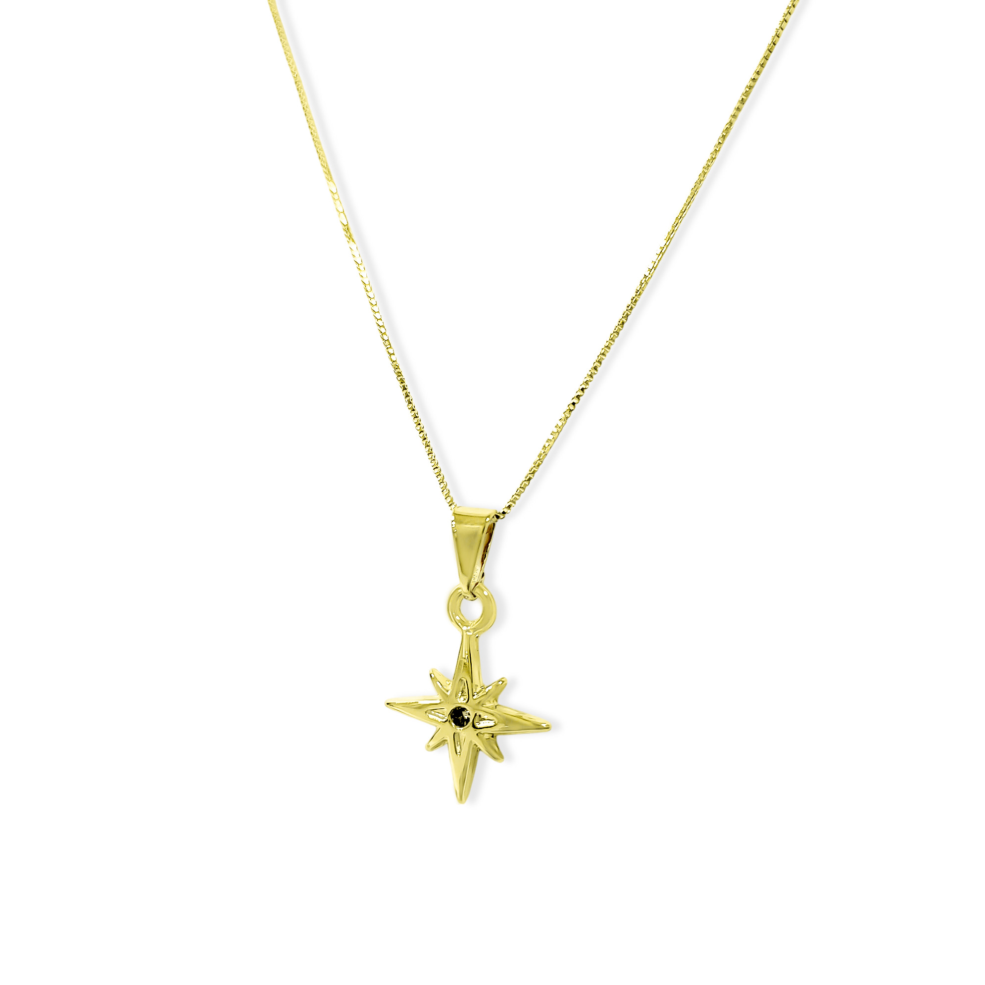 COLLAR ESTRELLA FUGAZ ENCHAPADO ORO 18K - 2