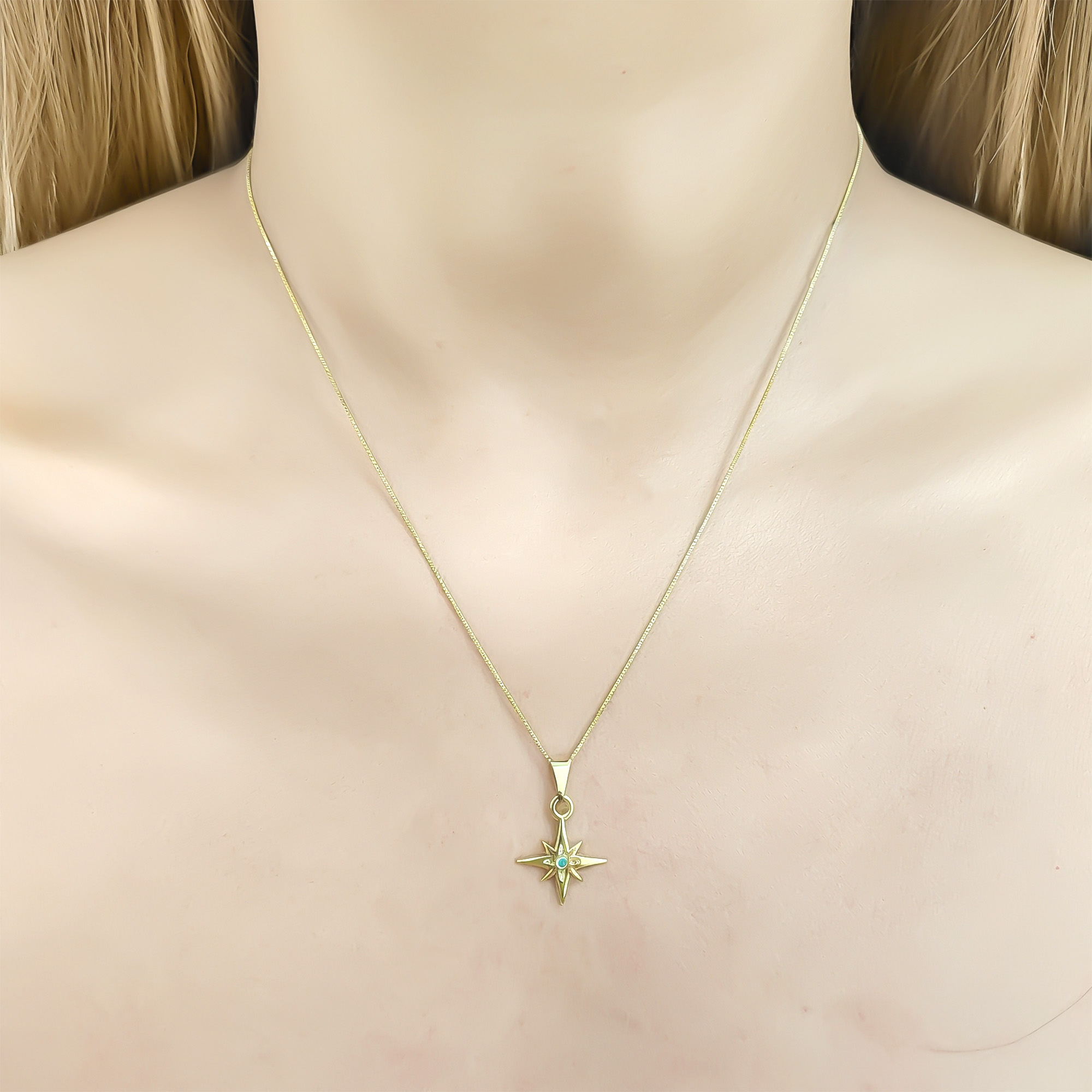 COLLAR ESTRELLA FUGAZ ENCHAPADO ORO 18K - 3