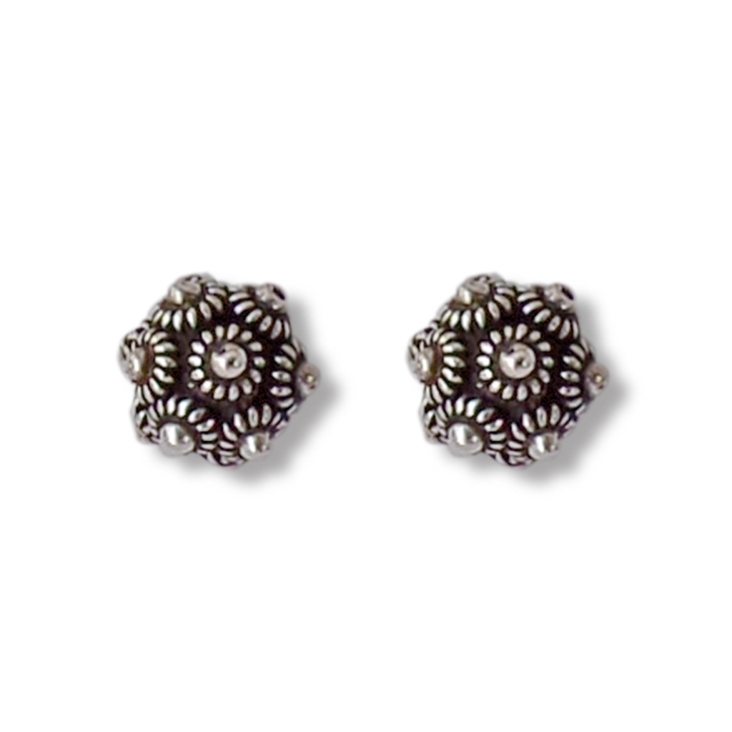 AROS BOLA PUNTITOS PLATA FINA 925 - 1