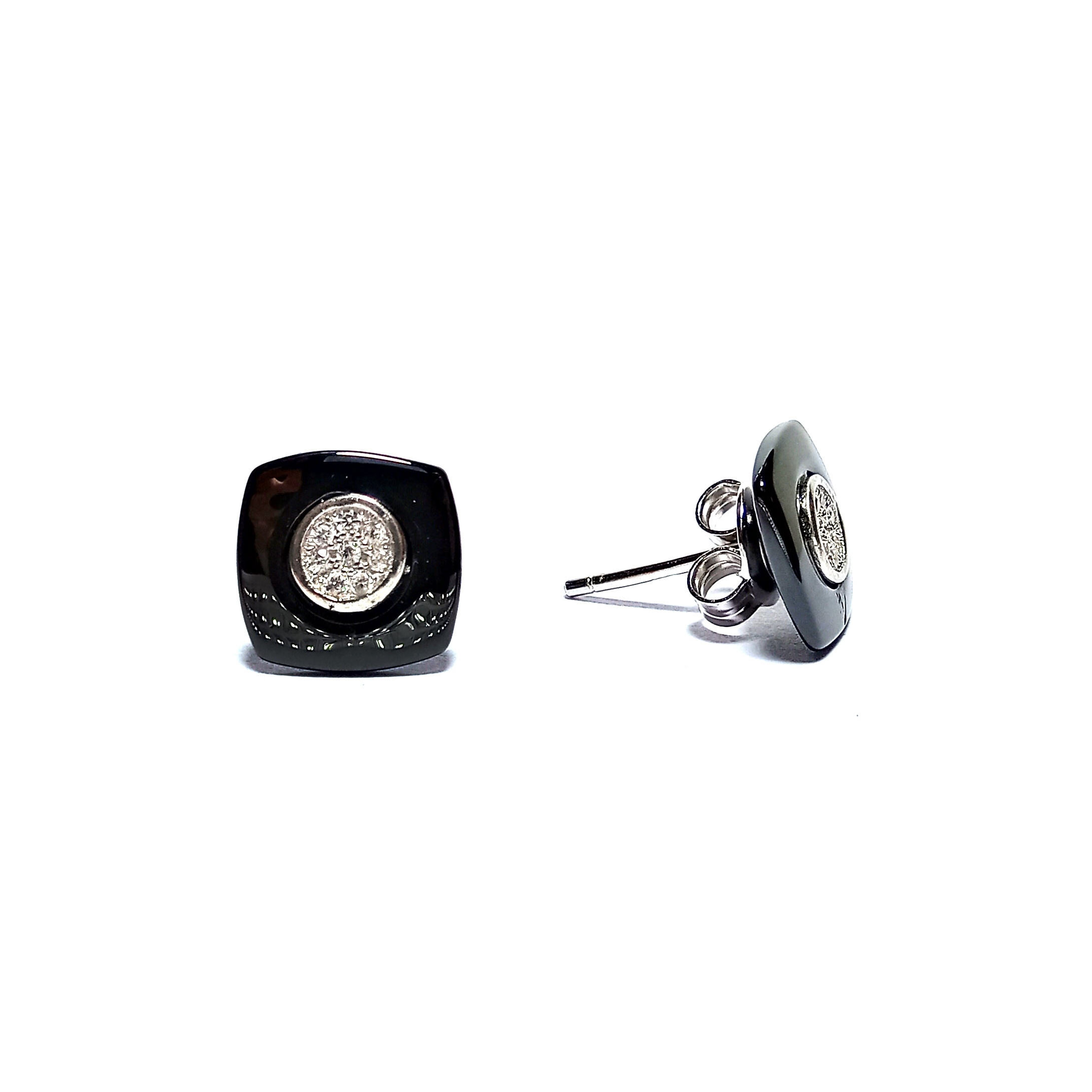 AROS CIRCON CUADRADO PLATA FINA 925 - 2