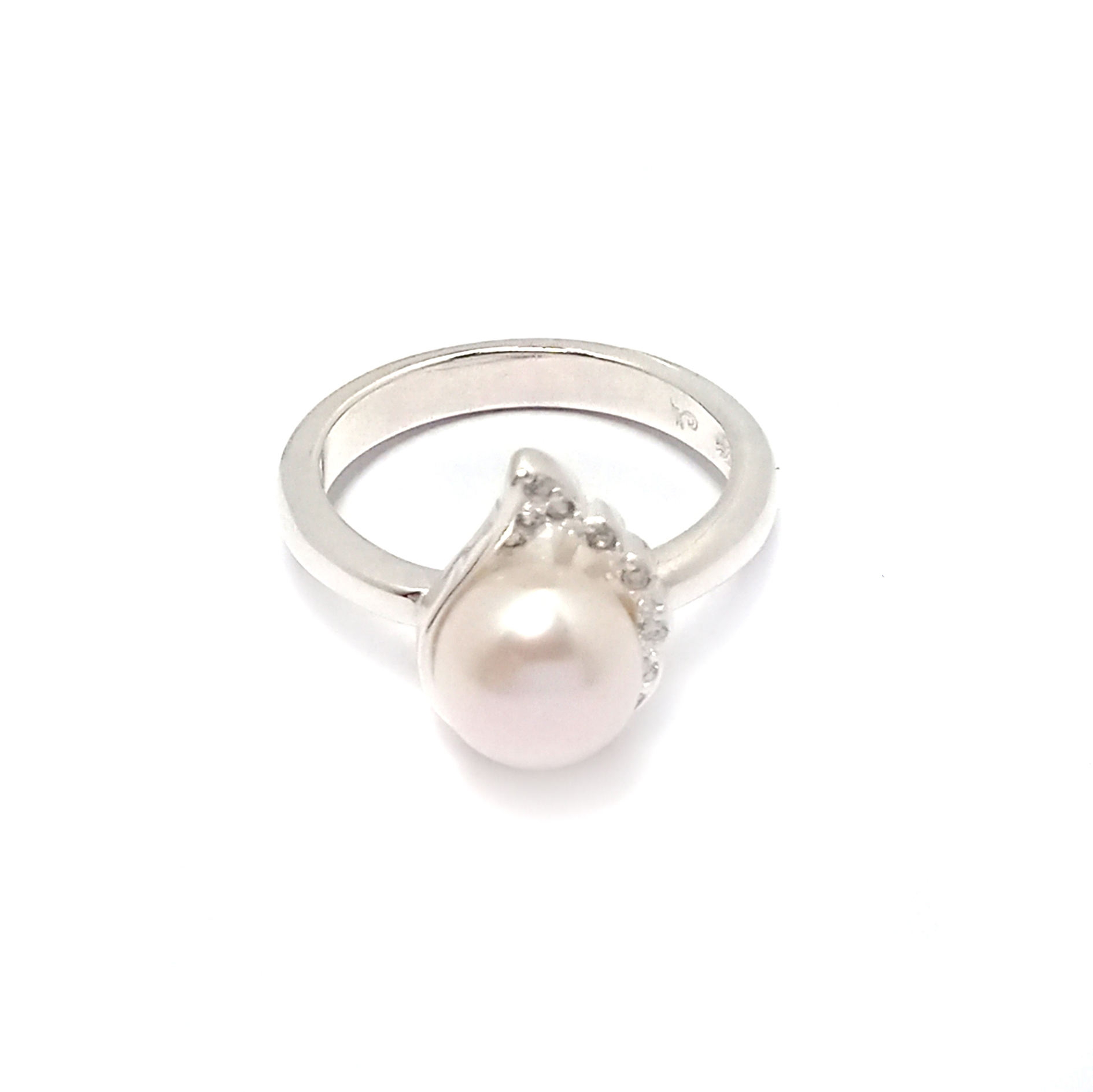 ANILLO PERLA DE RÍO ALA CIRCÓN #14 PLATA FINA 925 - 1