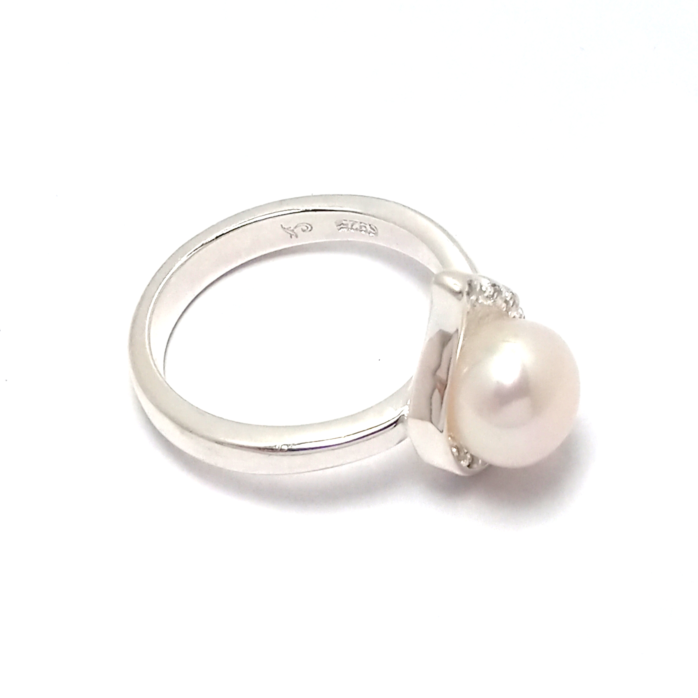 ANILLO PERLA DE RÍO ALA CIRCÓN #14 PLATA FINA 925 - 2