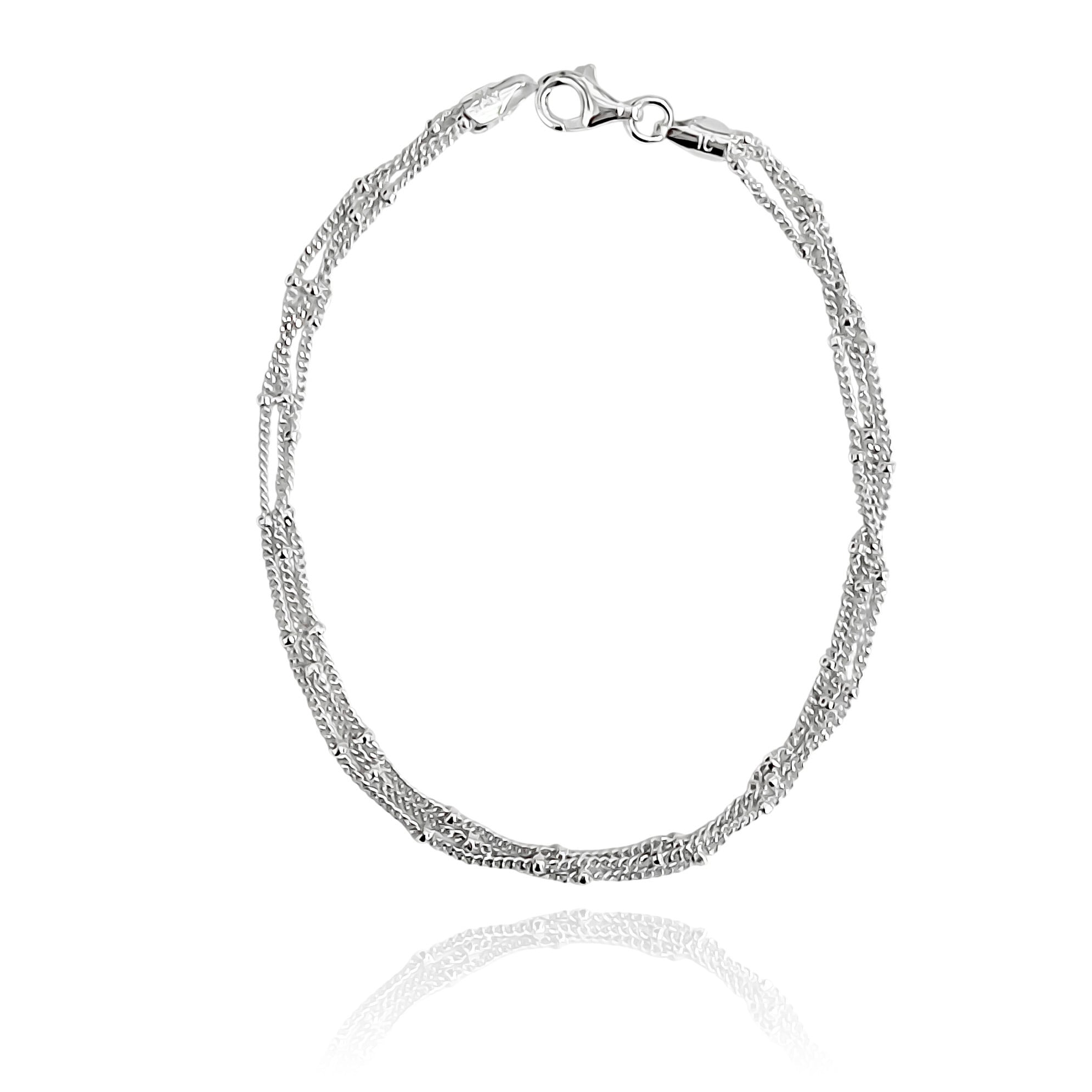 PULSERA GRUMET FINA BOLAS MINI PLATA FINA 925 - 2