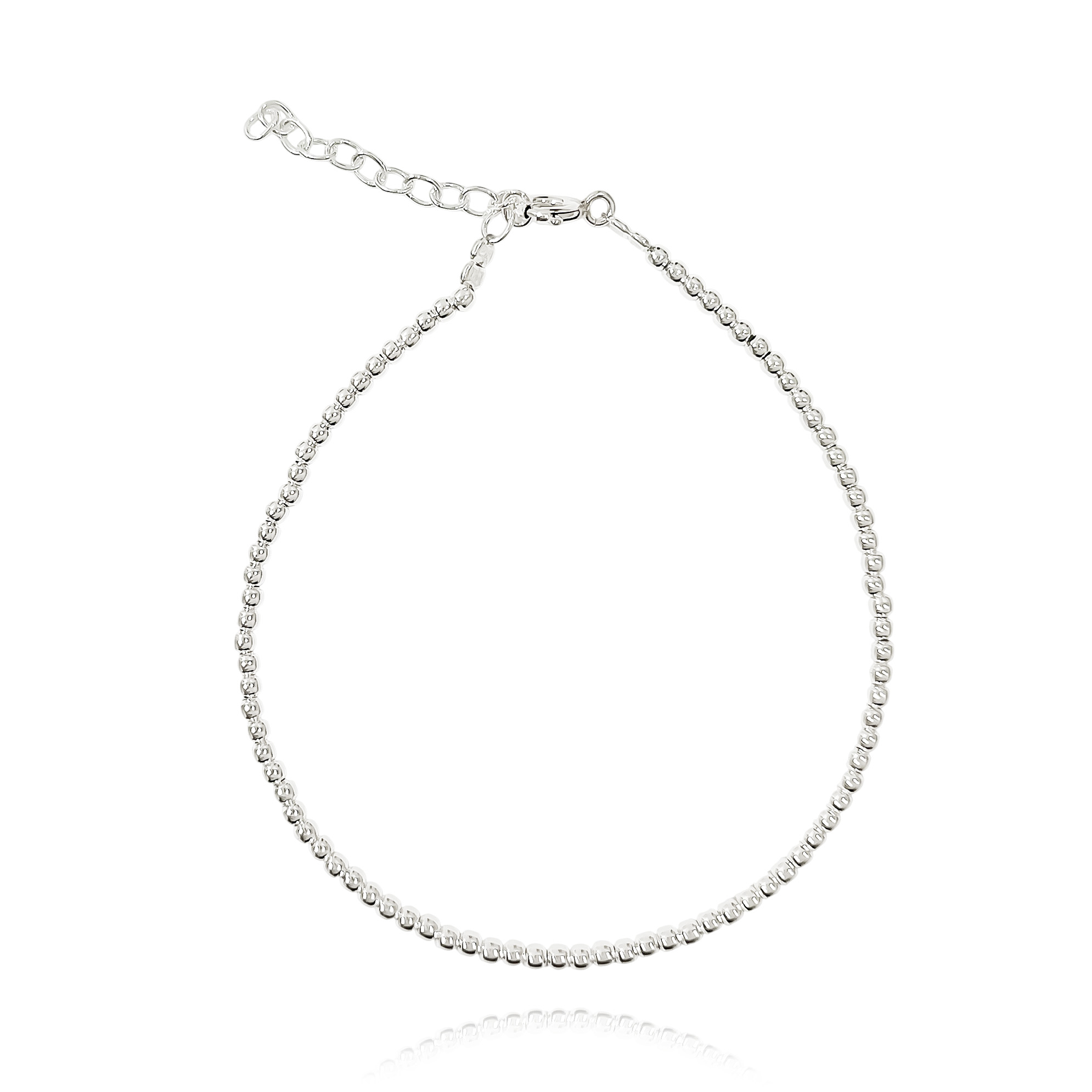 PULSERA BOLITAS 2MM PLATA FINA 925 - 2