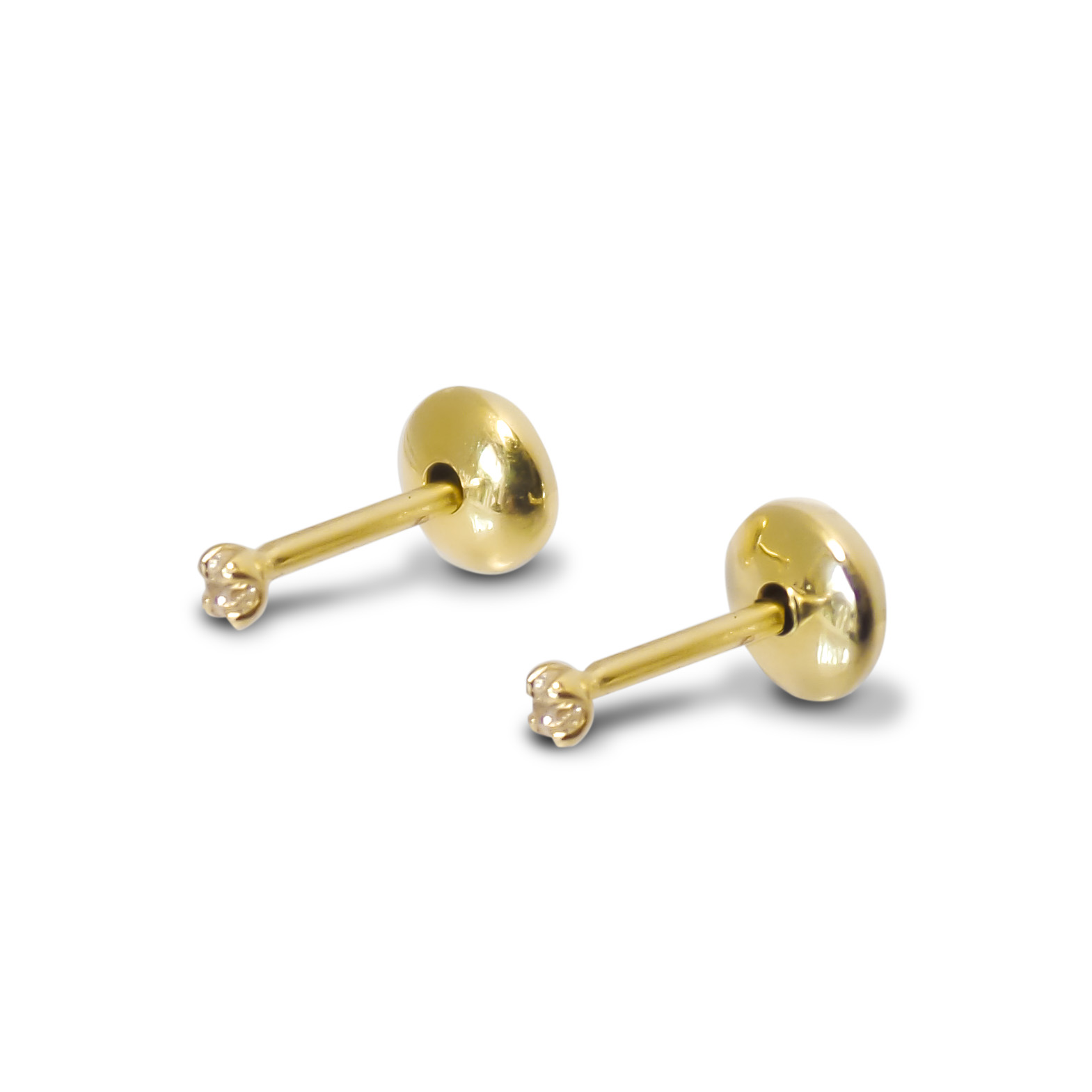 AROS BEBE MINI 1MM CIRCON ENCHAPADO ORO 18 K - 1