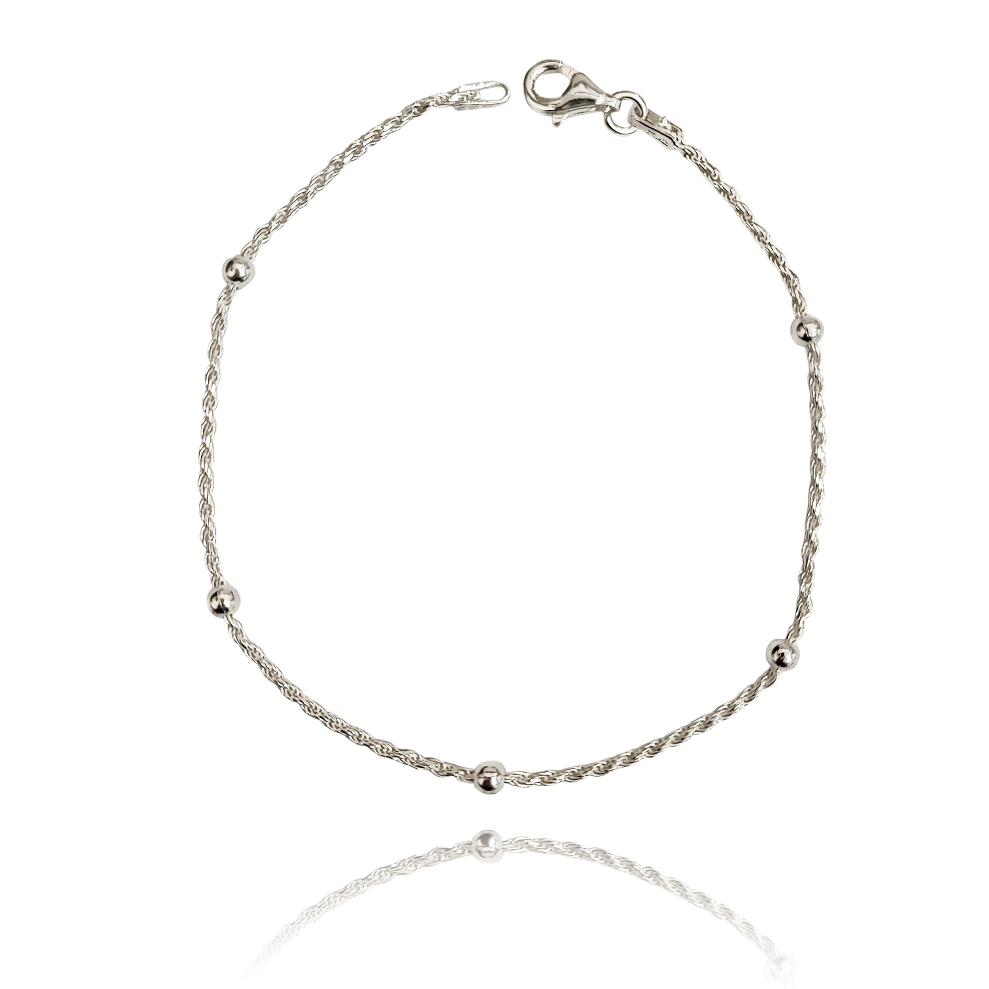 PULSERA TURBILLON BOLA PLATA FINA 925 - 1