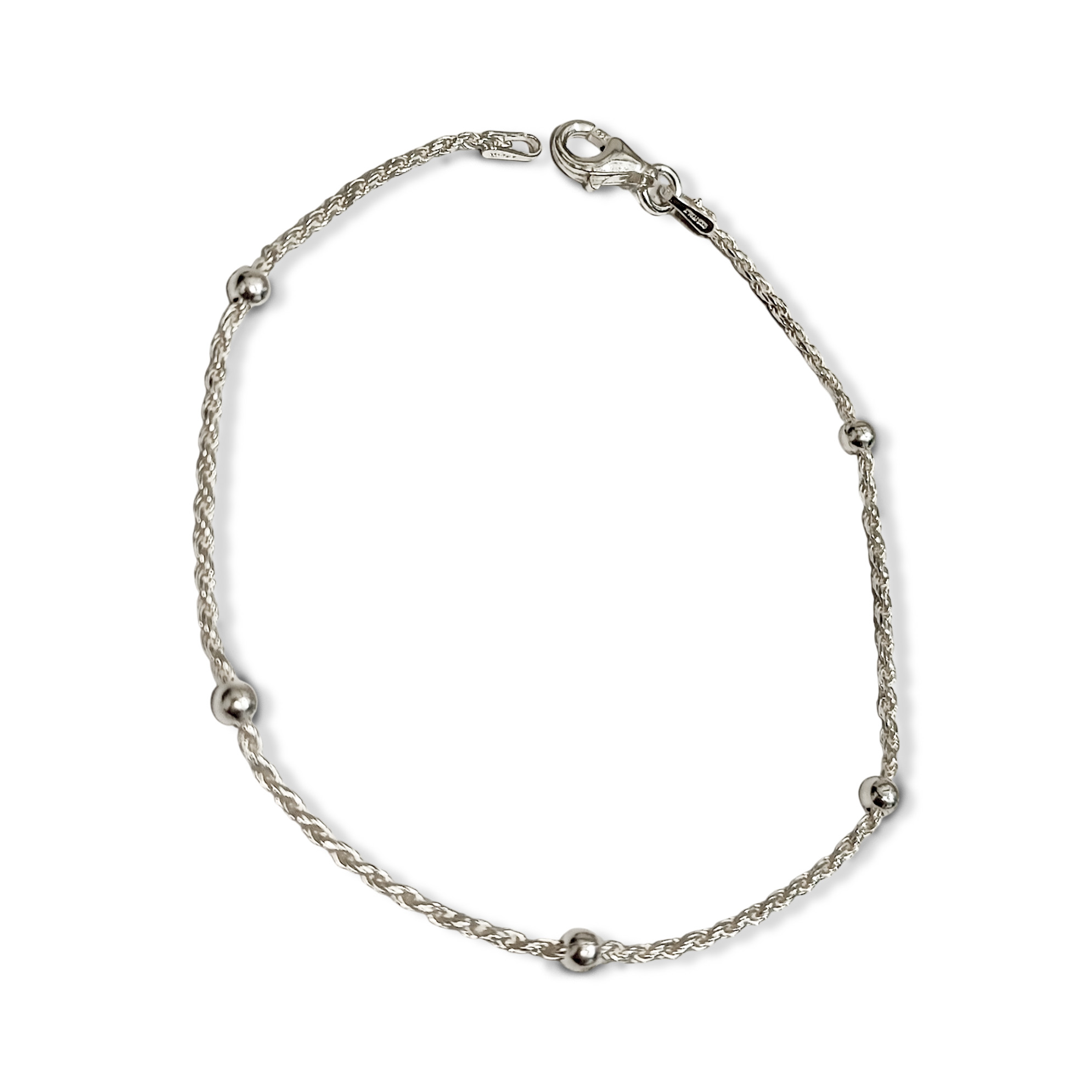 PULSERA TURBILLON BOLA PLATA FINA 925 - 3