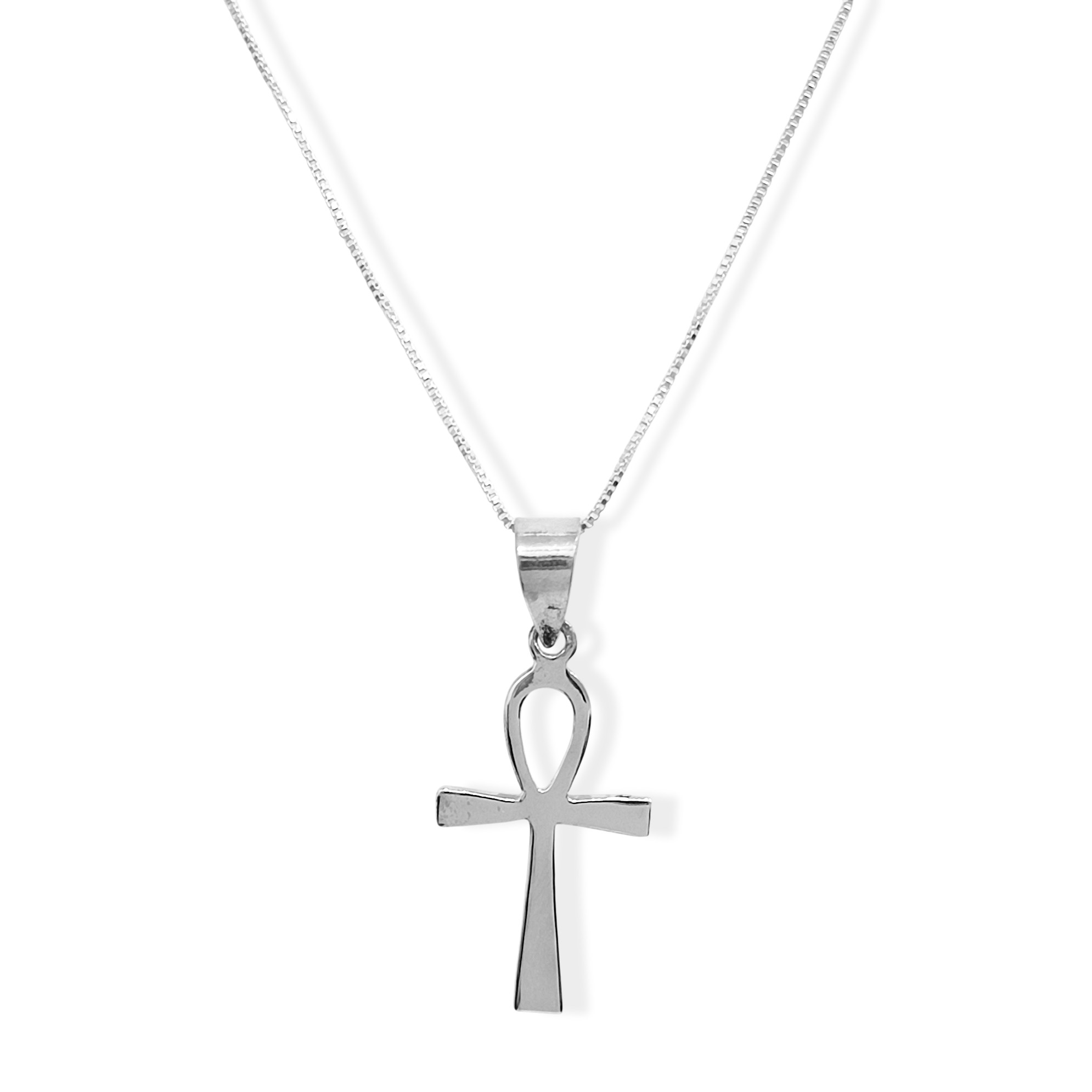 COLLAR CRUZ ANKH PLATA FINA 925 - 1