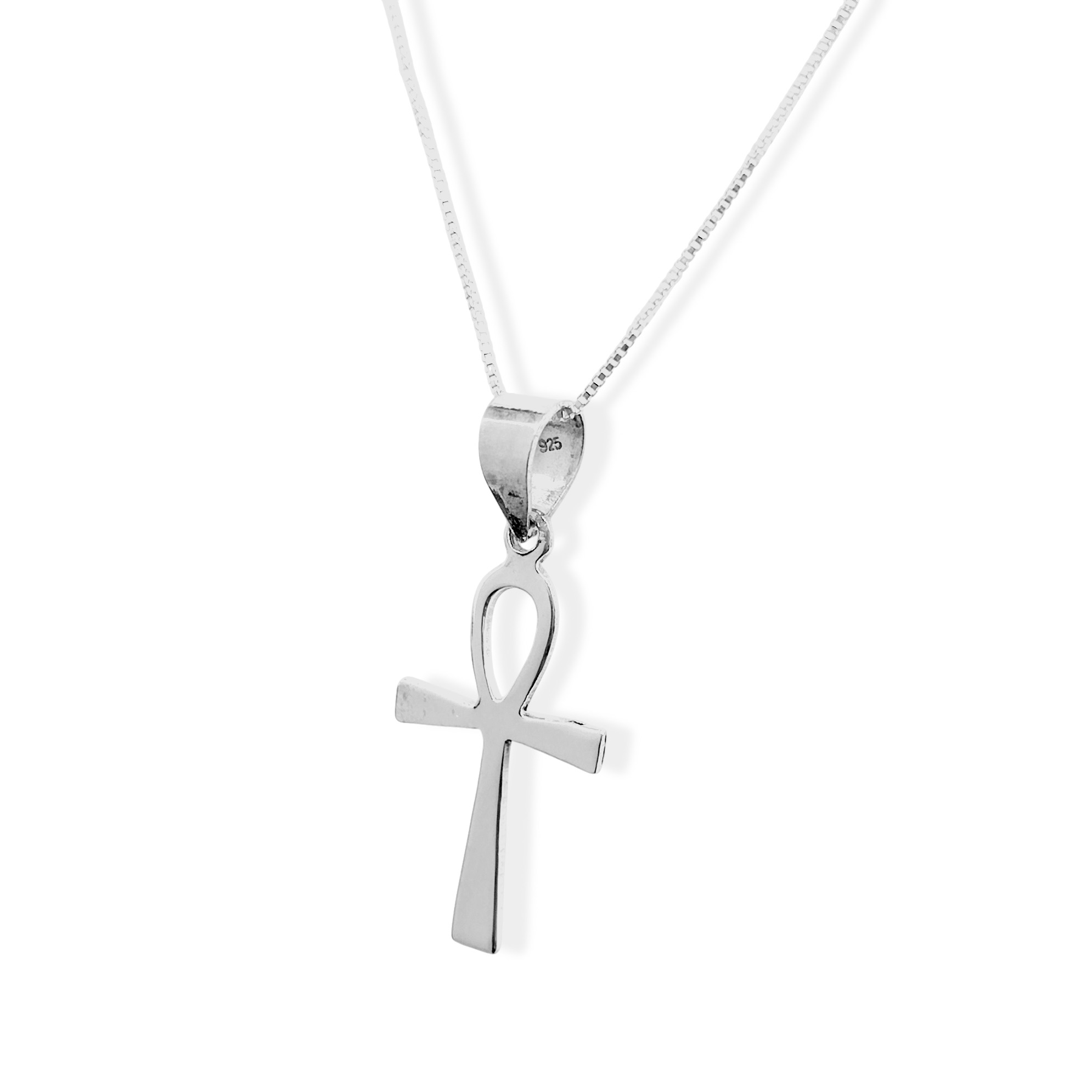 COLLAR CRUZ ANKH PLATA FINA 925 - 3