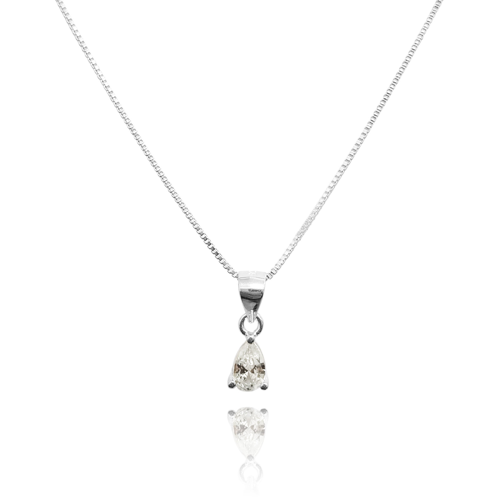 COLLAR PUNTO DE LUZ GOTA GRIFA PLATA FINA 925 - 1