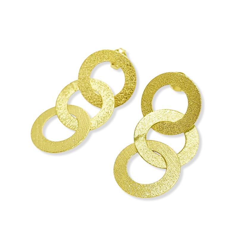 AROS ELOISA CIRCULOS ENCHAPADOS ORO 18K - 1