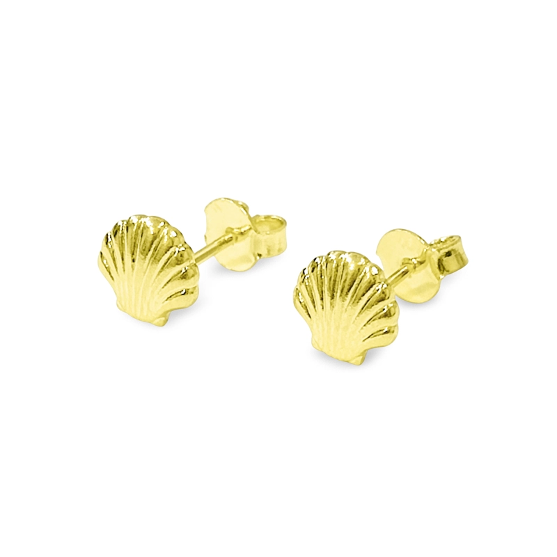 AROS CONCHA 7MM ENCHAPADO ORO 18K - 3