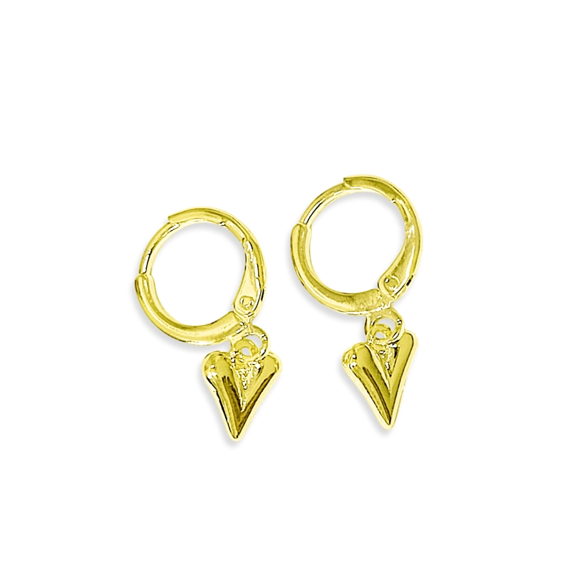 AROS ARGOLLA CORAZON TIERNO ENCHAPADO ORO 18K - 1