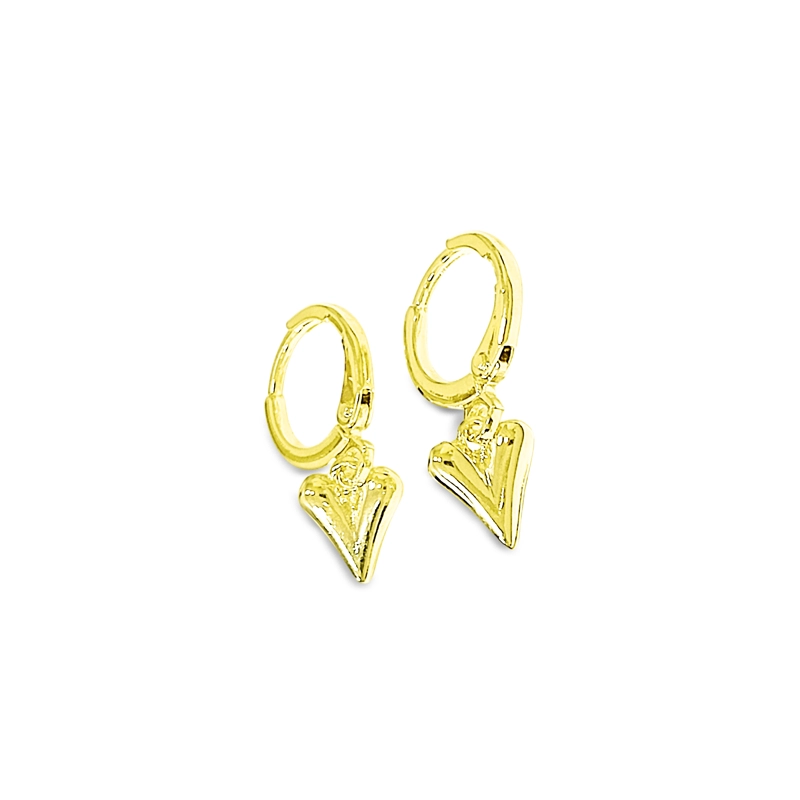 AROS ARGOLLA CORAZON TIERNO ENCHAPADO ORO 18K - 3
