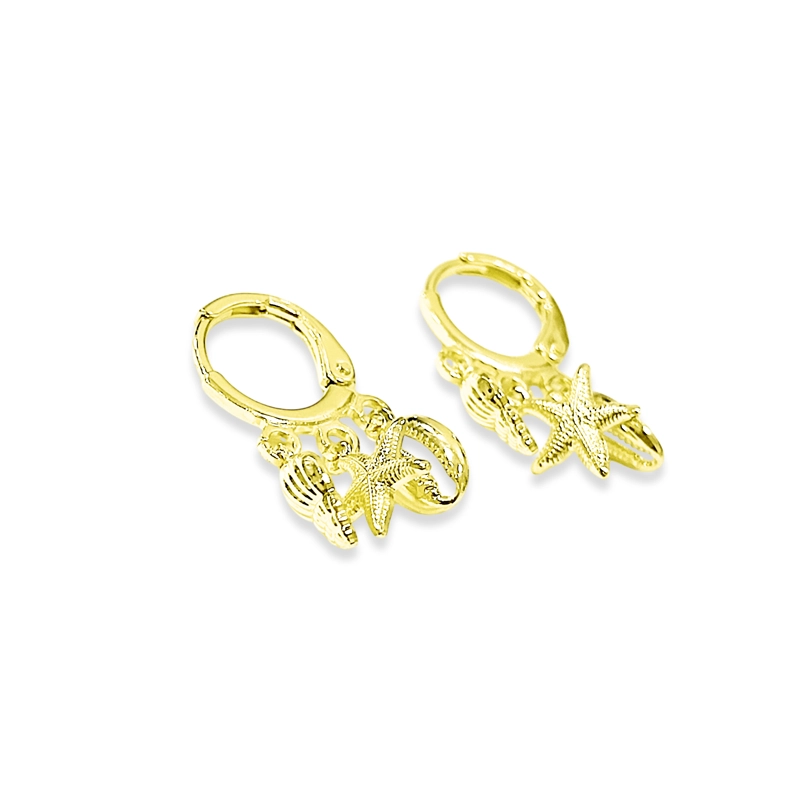 AROS ARGOLLA CHICHES MARINOS ENCHAPADOS ORO 18K - 3