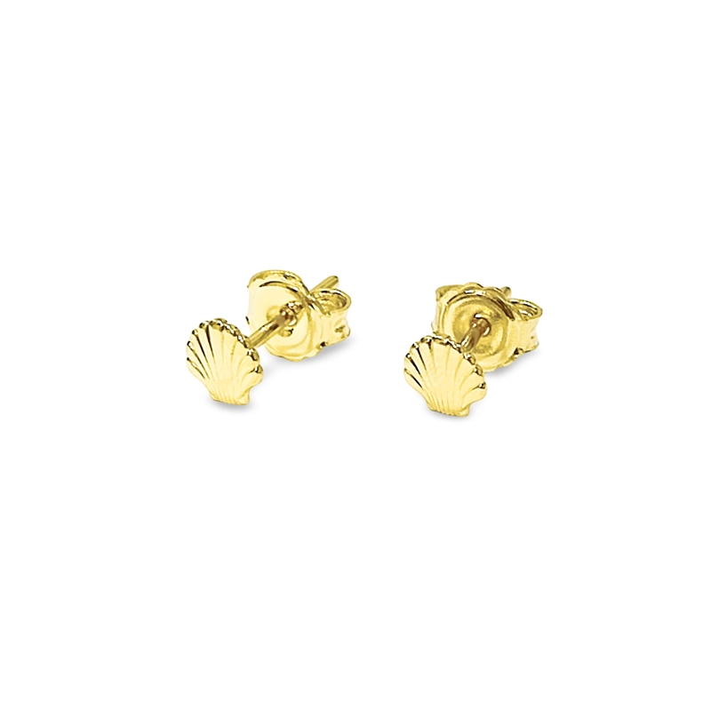 AROS CONCHA MINI ENCHAPADO ORO 18K - 3