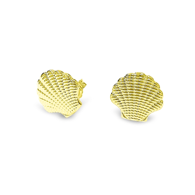 AROS CONCHA 13MM ENCHAPADO ORO 18K - 3