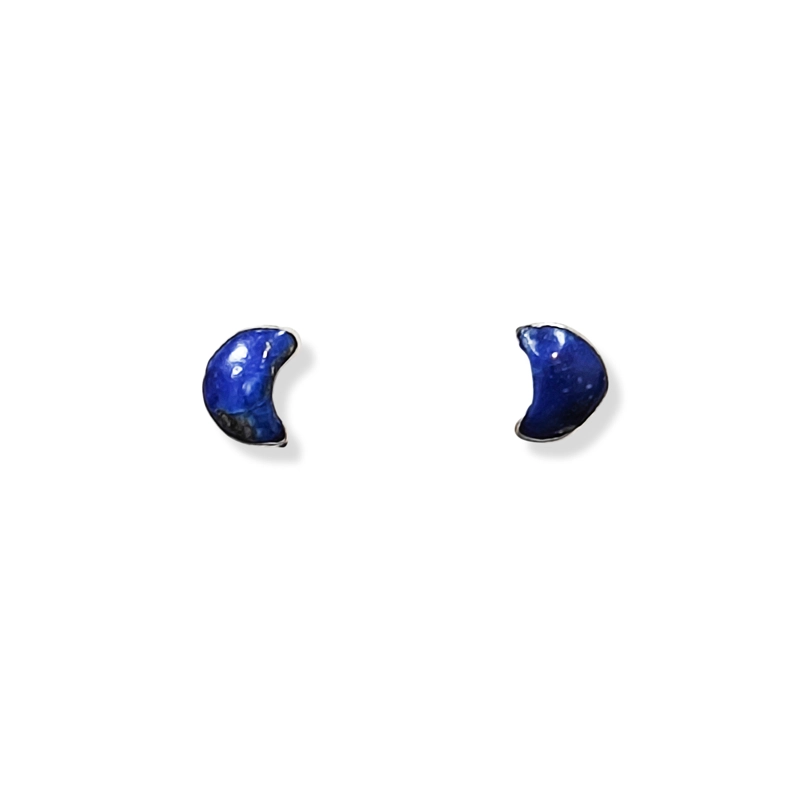 AROS MINI LUNA LAPISLAZULI PLATA FINA 925 - 3