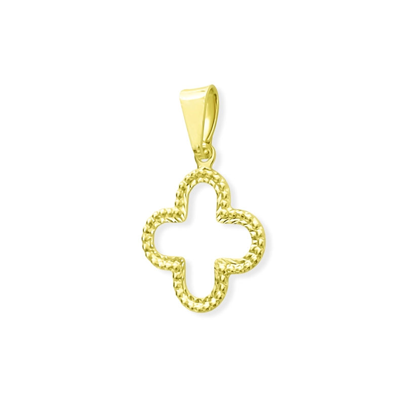 COLGANTE TRE BOL CALADO BORDE ENCHAPADO ORO 18K - 1