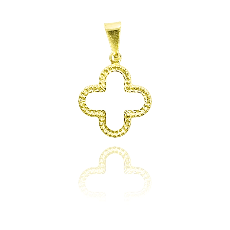COLGANTE TRE BOL CALADO BORDE ENCHAPADO ORO 18K - 2