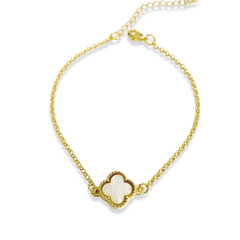 PULSERA TRE BOL NACAR CADENA ROLO ENCHAPADO ORO 18K - 1