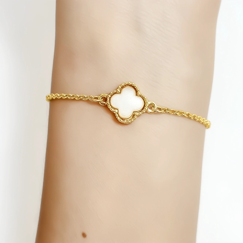 PULSERA TRE BOL NACAR CADENA ROLO ENCHAPADO ORO 18K - 2