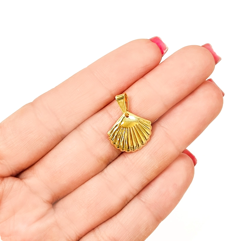 COLGANTE CONCHA ENCHAPADO ORO 18K - 2