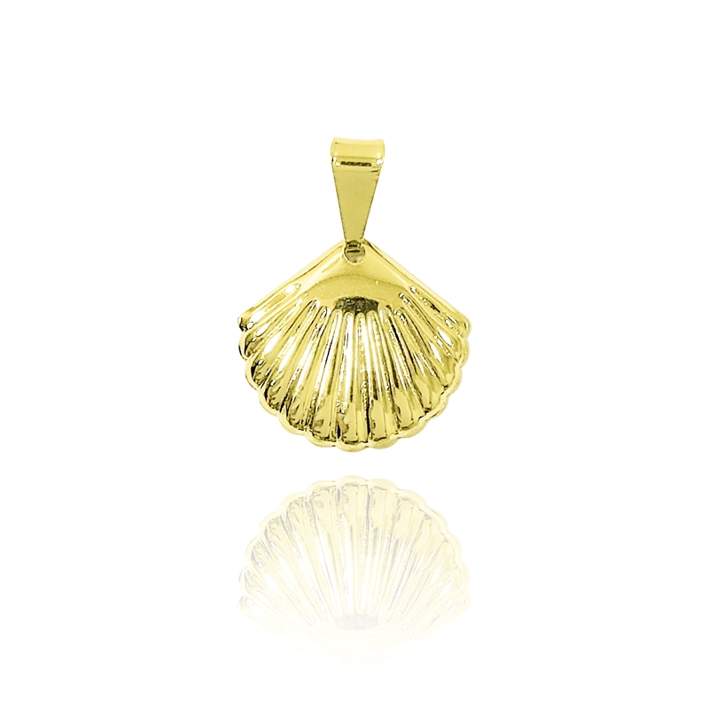 COLGANTE CONCHA ENCHAPADO ORO 18K - 3