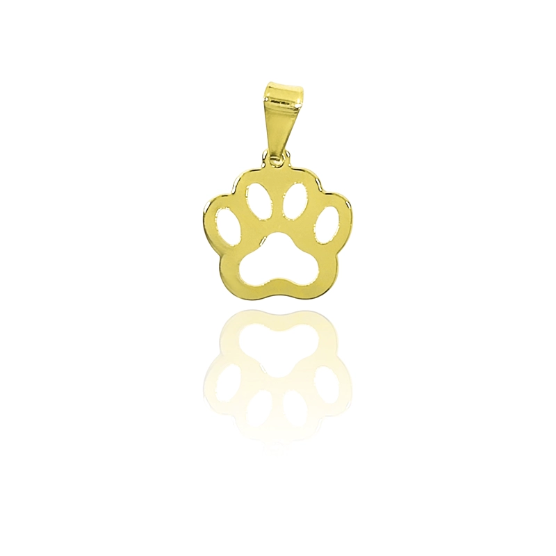 COLGANTE HUELLA PERRO CALADA ENCHAPADO ORO 18K - 1