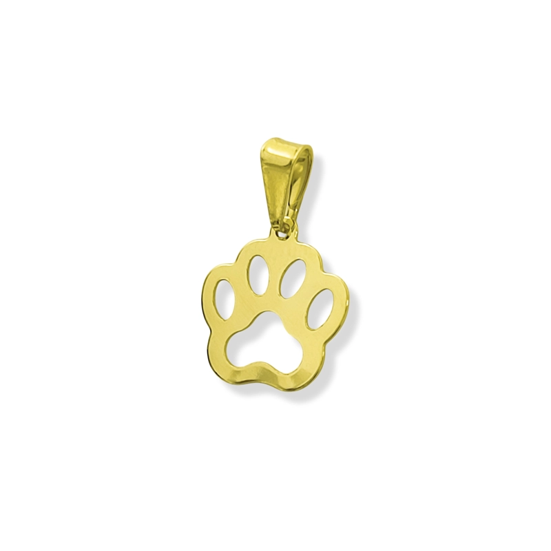 COLGANTE HUELLA PERRO CALADA ENCHAPADO ORO 18K - 3