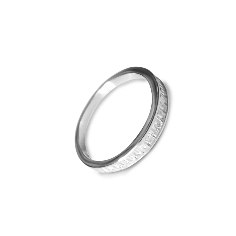 ANILLO CIRCON MEDIO CINTILLO TALLA 14 PLATA FINA 925 - 1
