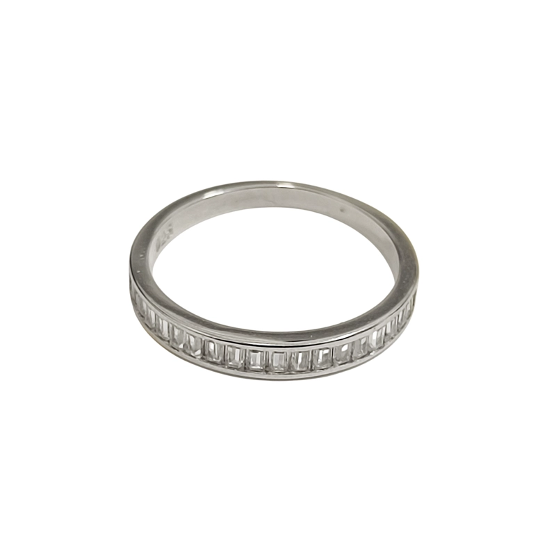 ANILLO CIRCON MEDIO CINTILLO TALLA 14 PLATA FINA 925 - 4