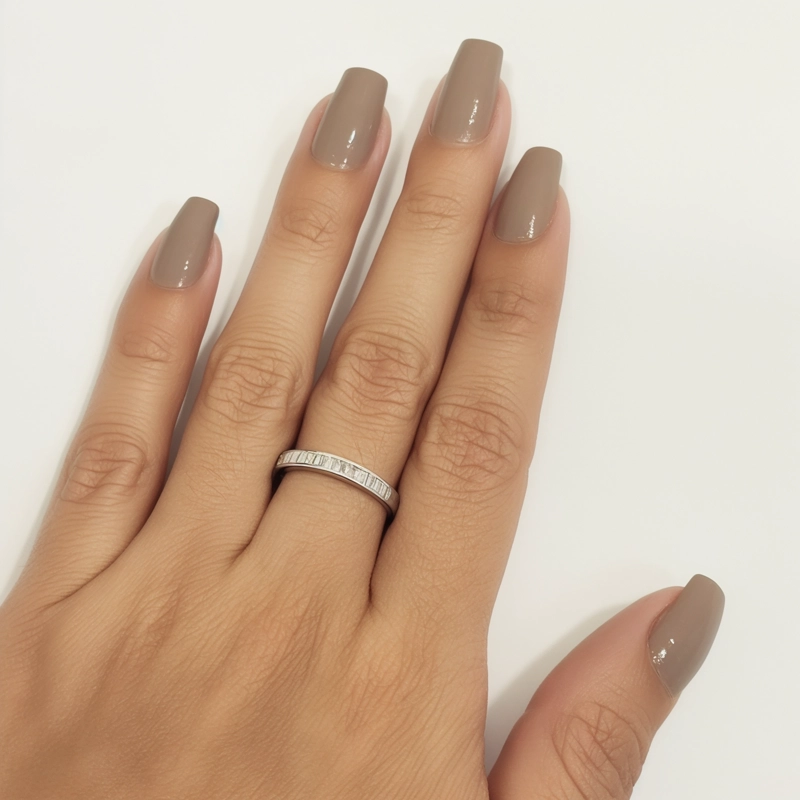 ANILLO CIRCON MEDIO CINTILLO TALLA 20 PLATA FINA 925 - 2