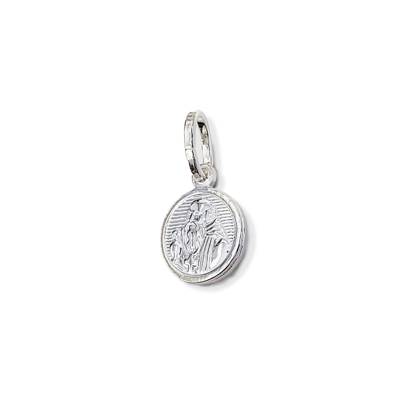 COLGANTE MEDALLA 10MM SAN BENITO PLATA FINA 925 - 3