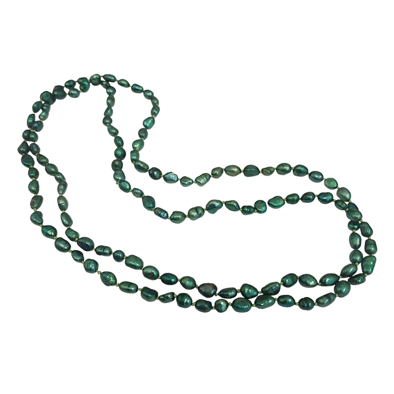 COLLAR PERLAS DE RIO MAGAN VERDE 120CM - 1