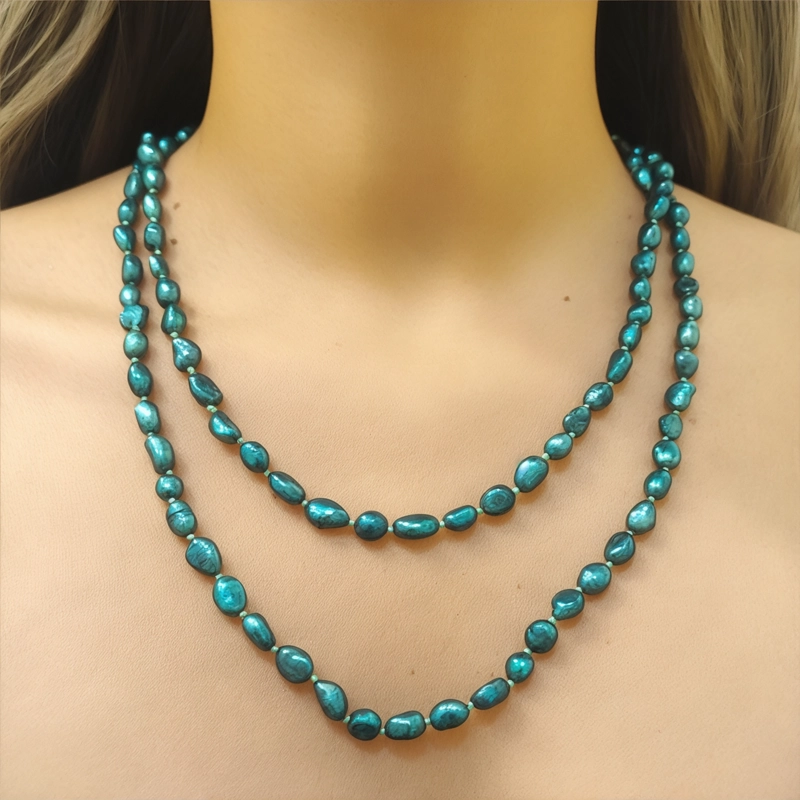 COLLAR PERLAS DE RIO MAGAN VERDE 120CM - 2