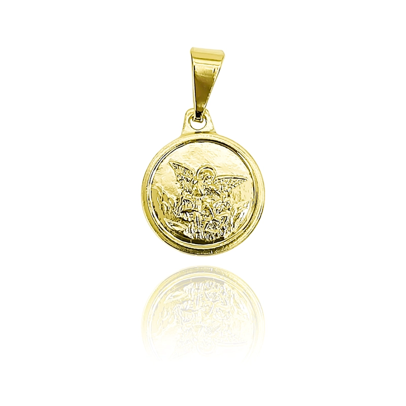 COLGANTE MEDALLA SAN MIGUEL ARCANGEL 12MM ENCHAPADO ORO 18K - 1