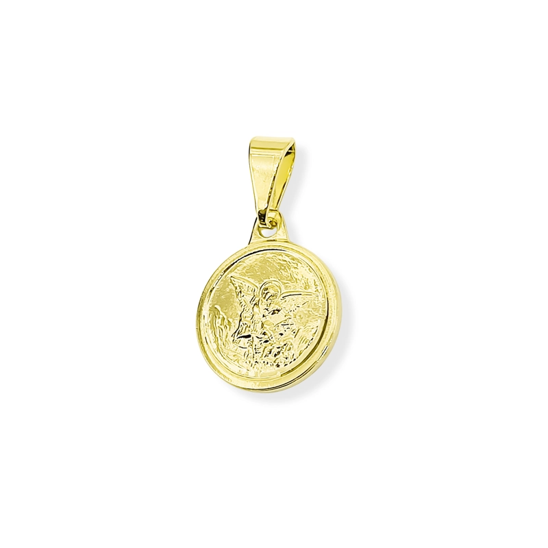 COLGANTE MEDALLA SAN MIGUEL ARCANGEL 12MM ENCHAPADO ORO 18K - 3