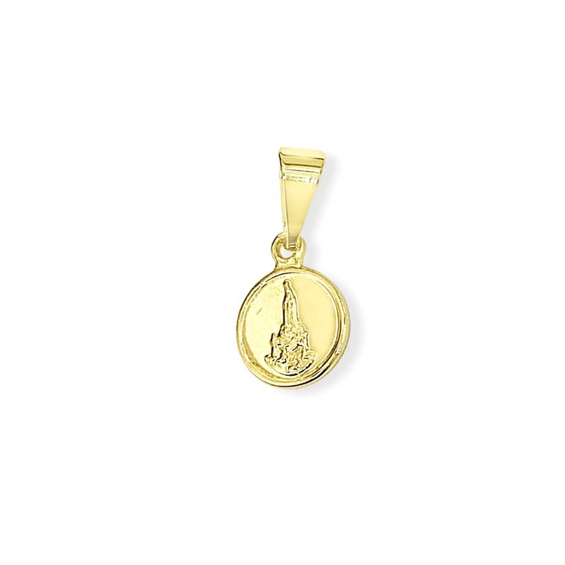 COLGANTE MEDALLA VIRGEN DE FATIMA 9MM ENCHAPADO ORO 18K - 3
