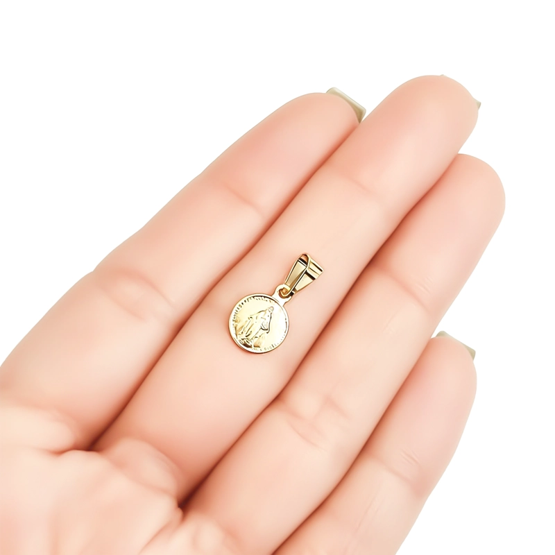 COLGANTE MEDALLA VIRGEN DE LOS RAYOS MINI ENCHAPADO ORO 18K - 2