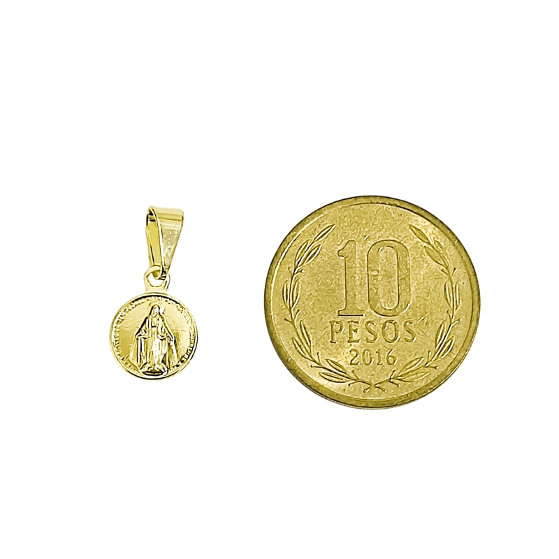 COLGANTE MEDALLA VIRGEN DE LOS RAYOS MINI ENCHAPADO ORO 18K - 4